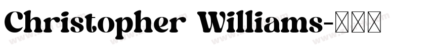 Christopher Williams字体转换